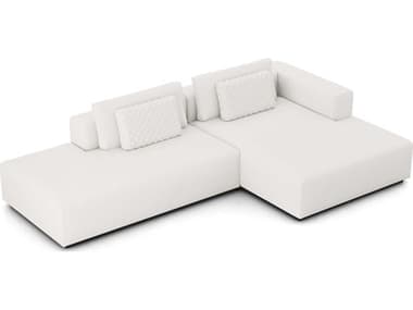 Luxecor Modluxe Siena White Upholstered Sectional Right Facing Sofa LXCMD822SET08B2PCCHK