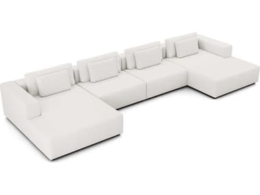 Luxecor Modluxe Siena White Upholstered Sectional Sofa LXCMD822SET124PCCHK