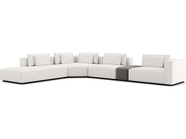 Luxecor Modluxe Siena White Upholstered Sectional Right Facing Sofa LXCMD822SET30A5PCCHK