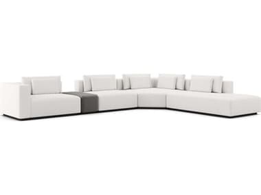 Luxecor Modluxe Siena White Upholstered Sectional Left Facing Sofa LXCMD822SET30B5PCCHK