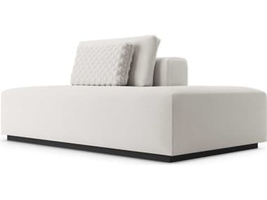 Luxecor Modluxe Siena Chalk Fabric White Upholstered Right Facing End Unit LXCMD822SUMR3288