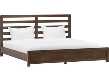 Luxecor Atelier Brown Oak Wood King Platform Bed LXCMI015021016