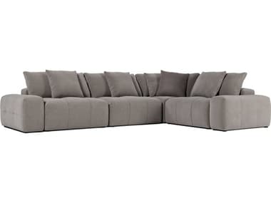 Luxecor Modluxe Algiers Gray Upholstered Sectional Sofa LXCMODFULLSET036PCCTRF