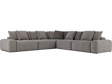 Luxecor Modluxe Algiers Gray Upholstered Sectional Sofa LXCMODFULLSET047PCCTRF