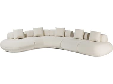 Luxecor Modluxe Ferrara Beige Upholstered Sectional Sofa LXCMODMESSET024PCVAN