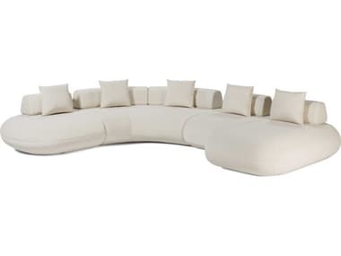 Luxecor Modluxe Ferrara Beige Upholstered Sectional Sofa LXCMODMESSET044PCVAN