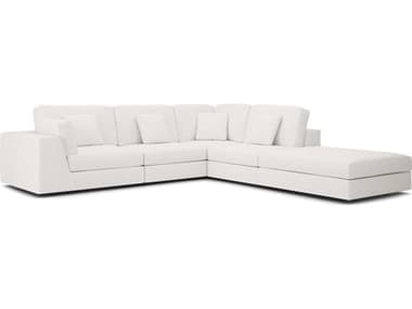 Luxecor Modluxe Vera White Upholstered Sectional Sofa LXCMODPERSET02A4PCCHK