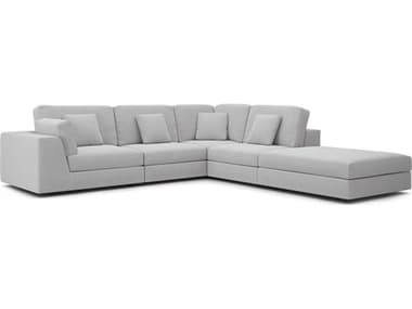 Luxecor Modluxe Vera Gray Upholstered Sectional Sofa LXCMODPERSET02A4PCGRS