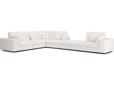 Luxecor Modluxe Vera White Upholstered Sectional Sofa LXCMODPERSET035PCCHK