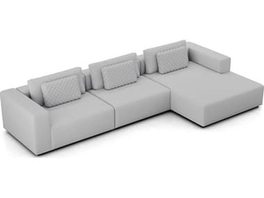 Luxecor Modluxe Siena Gray Upholstered Sectional Sofa LXCMODSPRUSET07A3PCGRS