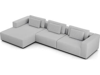 Luxecor Modluxe Siena Gray Upholstered Sectional Sofa LXCMODSPRUSET07B3PCGRS