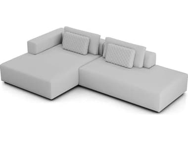 Luxecor Modluxe Siena Gray Upholstered Sectional Sofa LXCMODSPRUSET08B2PCGRS