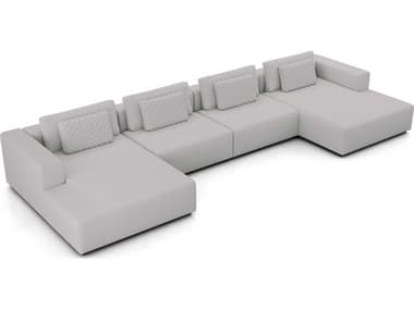 Luxecor Modluxe Siena Gray Upholstered Sectional Sofa LXCMODSPRUSET124PCGRS