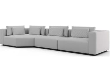 Luxecor Modluxe Siena Gray Upholstered Sectional Sofa LXCMODSPRUSET25A3PCGRS