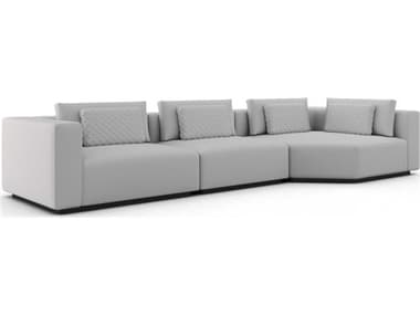 Luxecor Modluxe Siena Gray Upholstered Sectional Sofa LXCMODSPRUSET25B3PCGRS