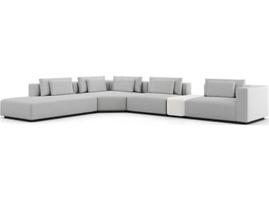 Luxecor Modluxe Siena Gray Upholstered Sectional Sofa LXCMODSPRUSET30A5PCGRS