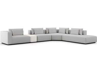 Luxecor Modluxe Siena Gray Upholstered Sectional Sofa LXCMODSPRUSET30B5PCGRS