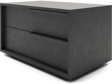 Luxecor Modluxe Harrow 2-Drawers Black Nightstand LXCNTSJANLWEN