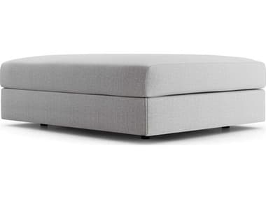 Luxecor Modluxe Vera Body In Gris Fabric Gray Upholstered Ottoman LXCOTTPERGRS