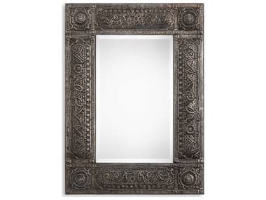 Luxecor Illumination Antiqued Rust Gray Wash Rectangular Wall Mirror LXCW00410