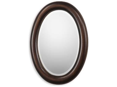 Luxecor Illumination Dark Bronze Antique Gold Oval Wall Mirror LXCW00425