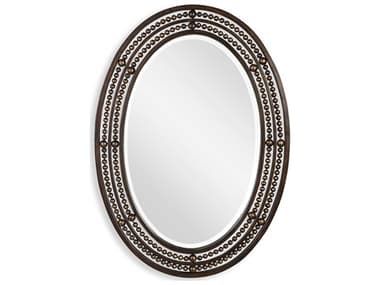 Luxecor Illumination Distressed Oil Rubbed Bronze Oval Wall Mirror LXCW00470