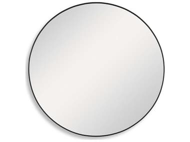 Luxecor Illumination Satin Black Round Wall Mirror LXCW00505