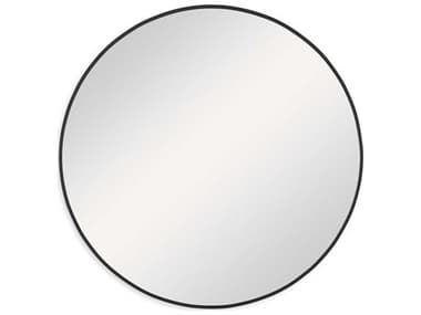 Luxecor Illumination Satin Black Round Wall Mirror LXCW00510