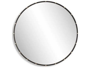 Luxecor Illumination Dark Bronze Gold Round Wall Mirror LXCW00541