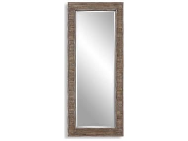 Luxecor Illumination Distressed Weathered Pine Rectangular Wall Mirror LXCW00554