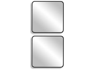 Luxecor Illumination Satin Black Square Wall Mirror Set of 2 LXCW00569