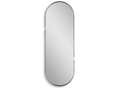 Luxecor Illumination Matte Black Gold Oval Wall Mirror LXCW00572