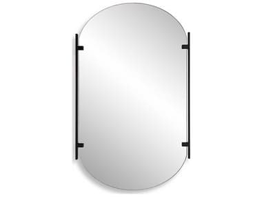 Luxecor Illumination Satin Black Oval Wall Mirror LXCW00581