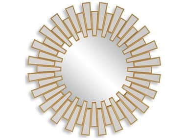 Luxecor Illumination Gold Leaf Sunburst Wall Mirror LXCW00587