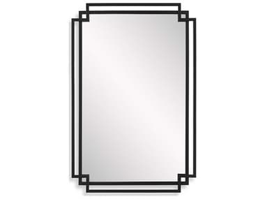 Luxecor Illumination Matte Black Rectangular Wall Mirror LXCW00612