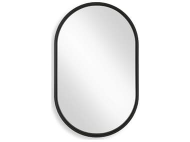 Luxecor Illumination Satin Black Oval Wall Mirror LXCW00637