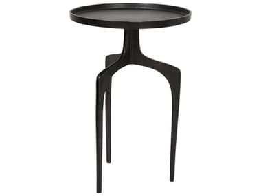 Luxecor Illumination Round Metal Dark Brown End Table LXCW23002