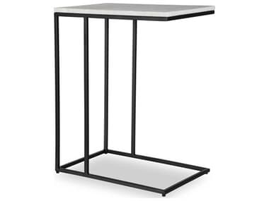 Luxecor Illumination Rectangular Marble Black Gray End Table LXCW23026