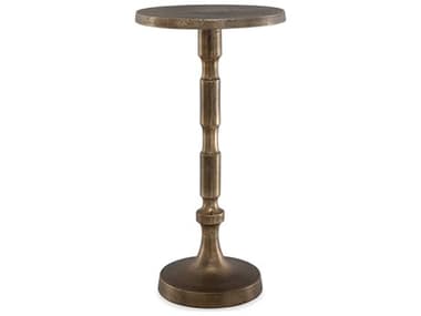 Luxecor Illumination Round Metal Antique Brass End Table LXCW23032