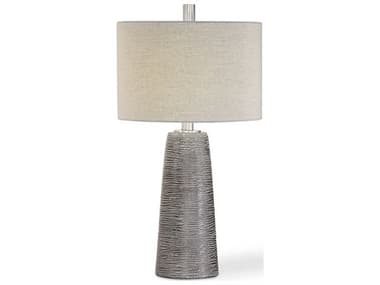 Luxecor Illumination Light Gray Drum Hardback Rolled Edge Buffet Lamp LXCW260251