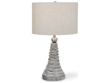 Luxecor Illumination Dove Gray Brushed Nickel Kd Round Drum Hardback Table Lamp LXCW260731