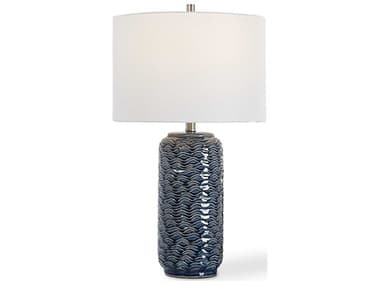 Luxecor Illumination Blue Round Hardback Buffet Lamp LXCW260891