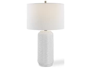 Luxecor Illumination White Round Hardback Buffet Lamp LXCW260931