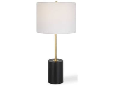 Luxecor Illumination Matte Black Gold Drum Hardback Buffet Lamp LXCW260981