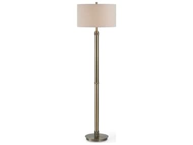 Luxecor Illumination Antique Brass Drum Hardback Shade Floor Lamp LXCW261531