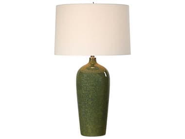 Luxecor Illumination Emerald Green Slightly Tapered Hardback Buffet Lamp LXCW261661