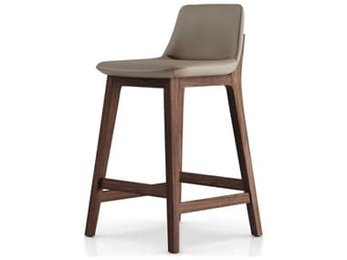 Luxecor Modluxe Oxnard Castle Gray Eco Leather Ash Wood Counter Stool LXCWHB1801VKH