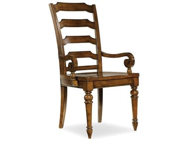 Luxe Designs Alder Wood Brown Arm Dining Chair LXD54247454700