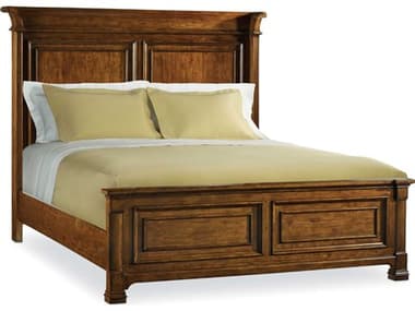 Luxe Designs Brown Alder Wood California King Panel Bed LXD54248935740
