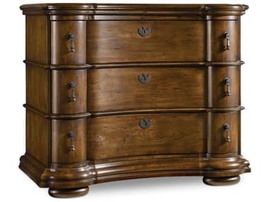 Luxe Designs 38" Wide 3-Drawers Brown Rubberwood Chest Nightstand LXD55488911683